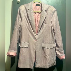 PrettyLittleThing Pink Sparkle Pantsuit